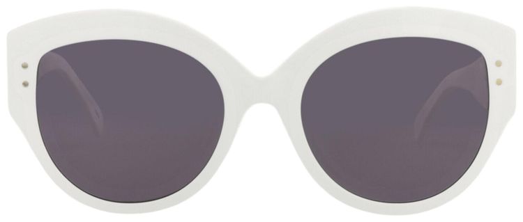 Alaia Round Frame Acetate Sunglasses White Grey