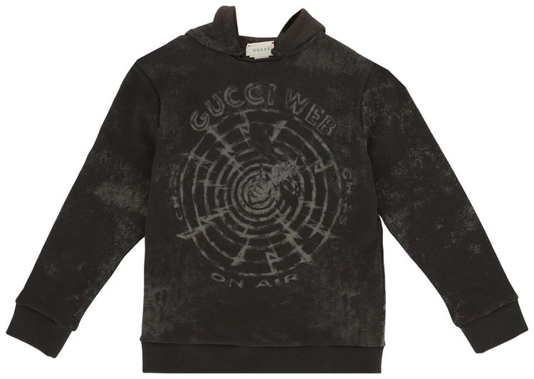 Gucci Graphic Print Hoodie Grey