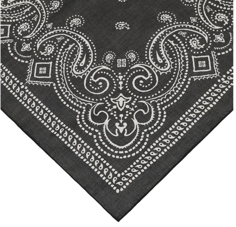Givenchy Cotton Printed Bandana Black White