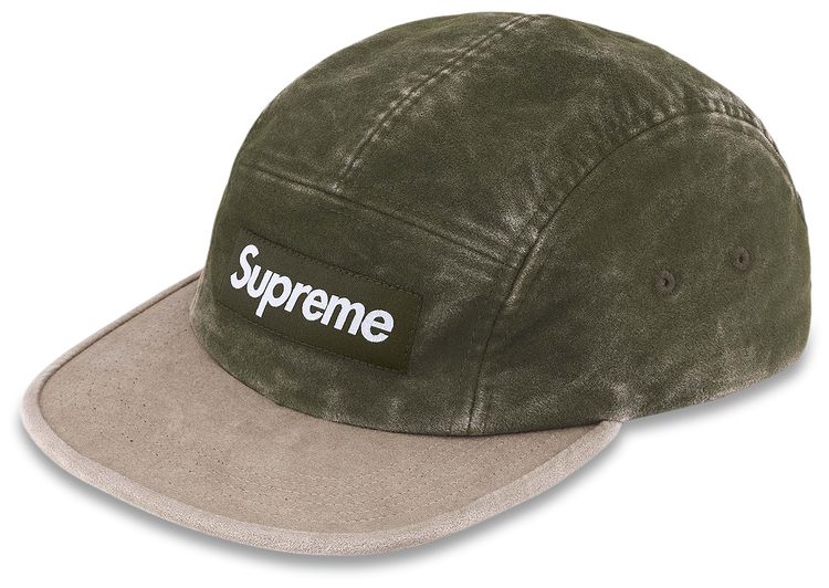 Supreme 2 Tone Moleskin Camp Cap Dark Olive