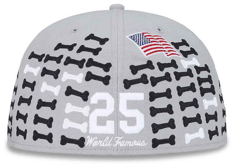 Supreme Bones Box Logo New Era Grey