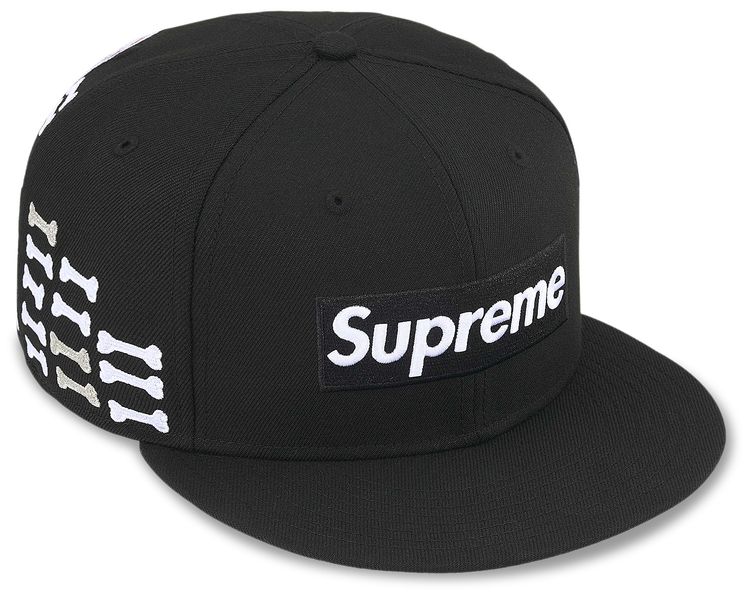 Supreme Bones Box Logo New Era Black