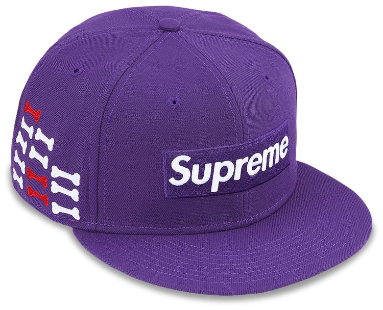 Supreme Bones Box Logo New Era Purple