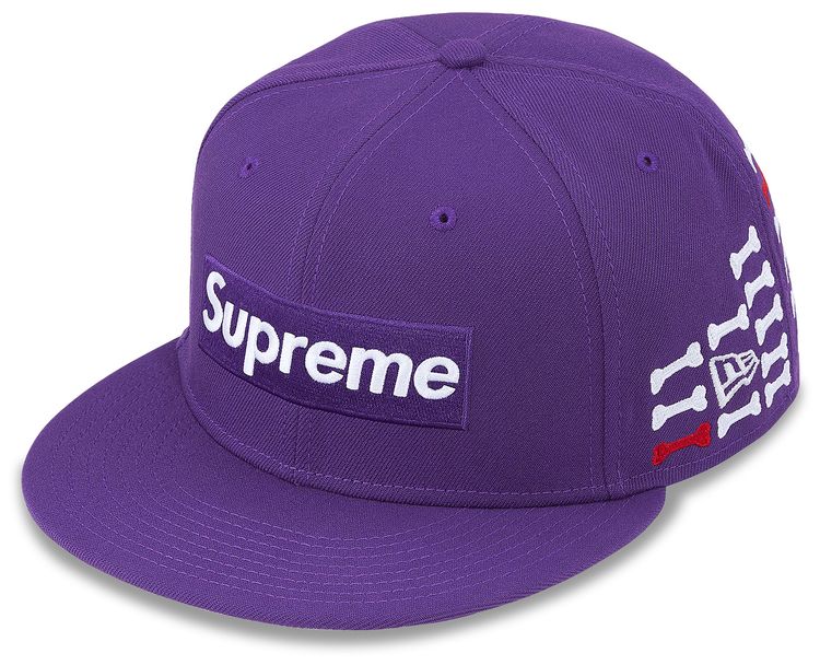 Supreme Bones Box Logo New Era Purple