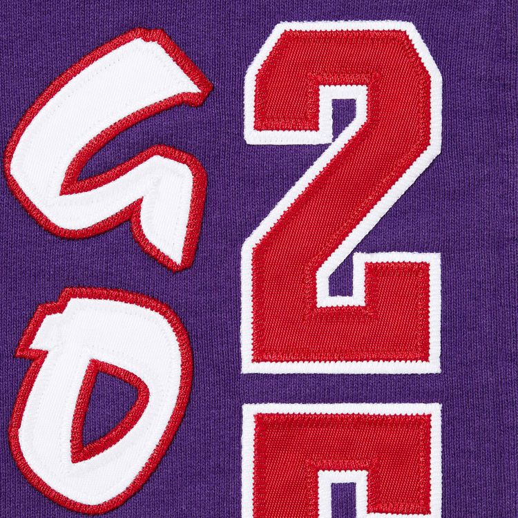 Supreme League Champs Zip Up Hooded Sweatshirt Purple