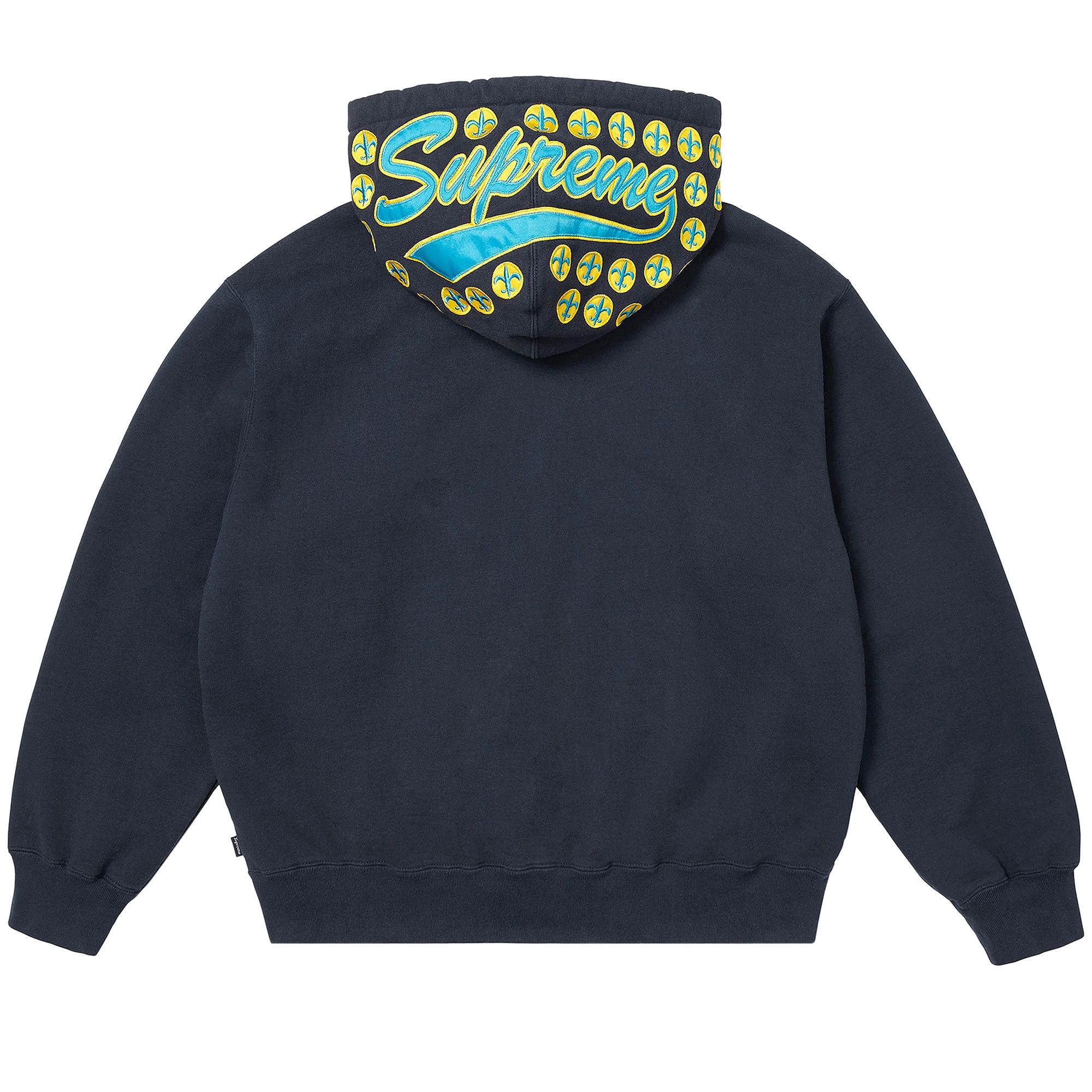 Buy Supreme League Champs Zip Up Hooded Sweatshirt 'Navy Buy Supreme League Champs Zip Up Hooded Sweatshirt 'Navy