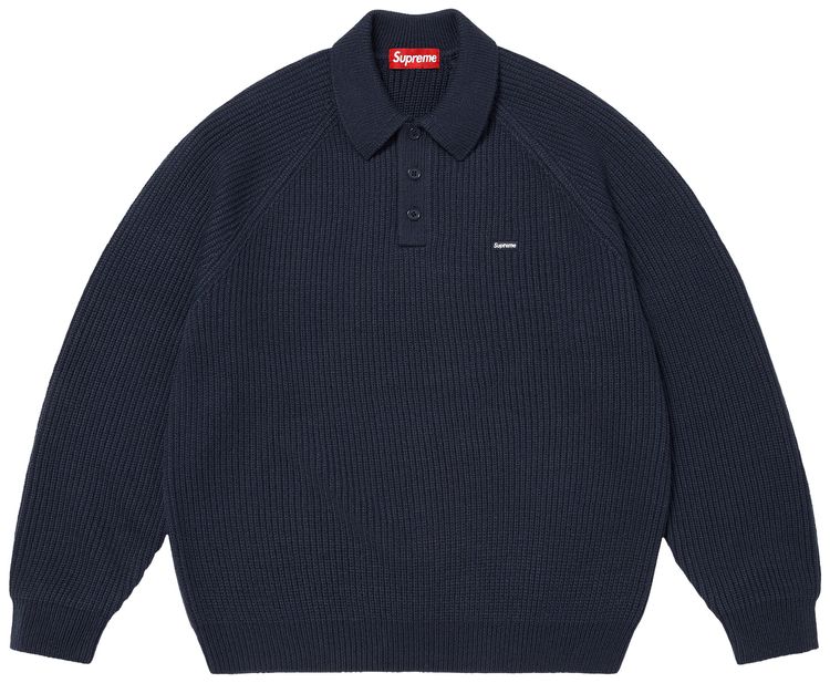 Supreme Small Box Polo Sweater Navy
