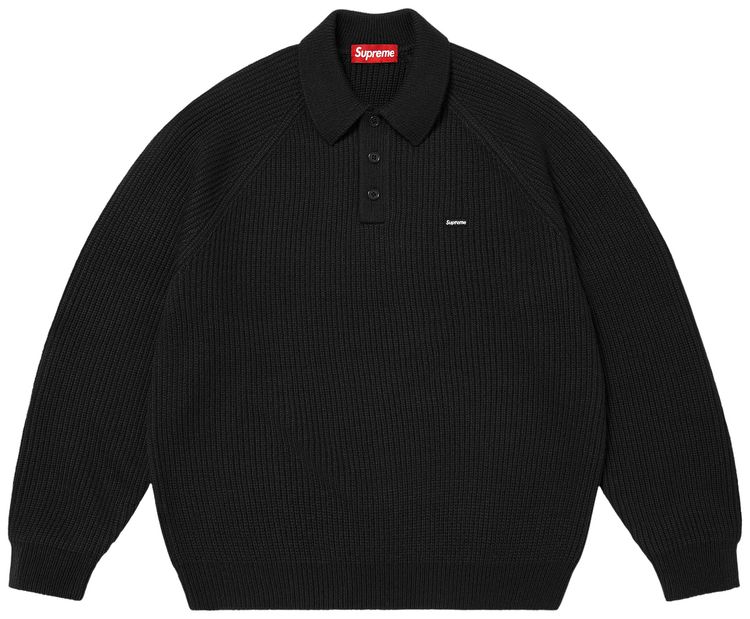 Supreme Small Box Polo Sweater Black