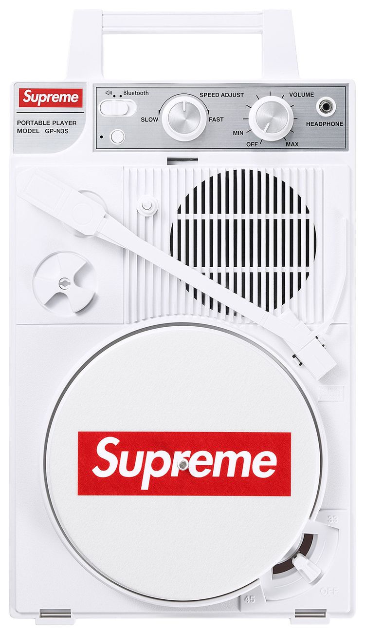 Supreme x Anabas Gp N3s Portable Record Player White