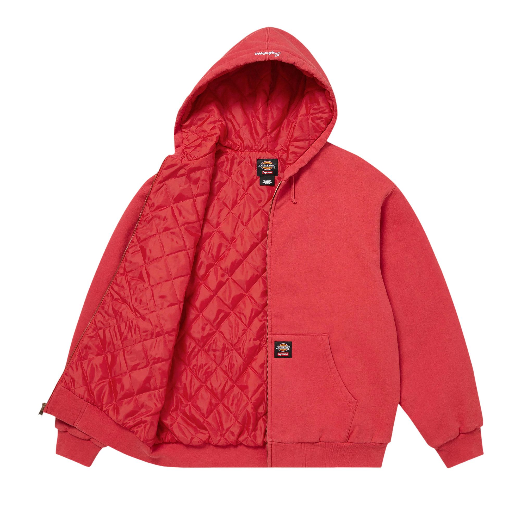 Buy Supreme x Dickies Quilted Lined Zip Up Hooded Sweatshirt