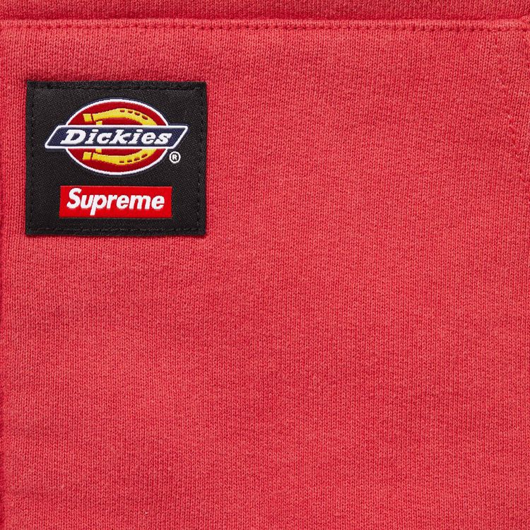 Supreme x Dickies Quilted Lined Zip Up Hooded Sweatshirt Burnt Red