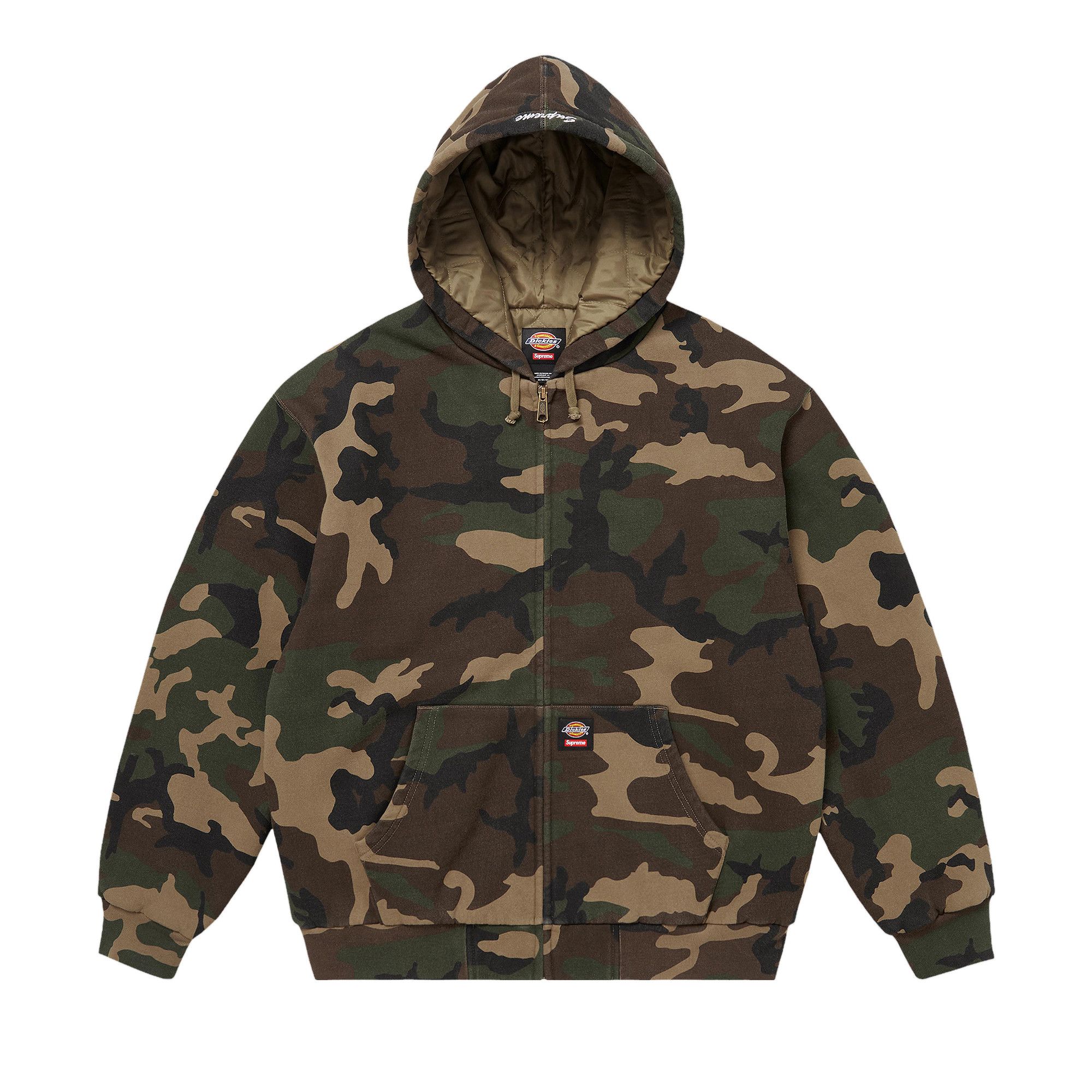 Buy Supreme x Dickies Quilted Lined Zip Up Hooded Sweatshirt