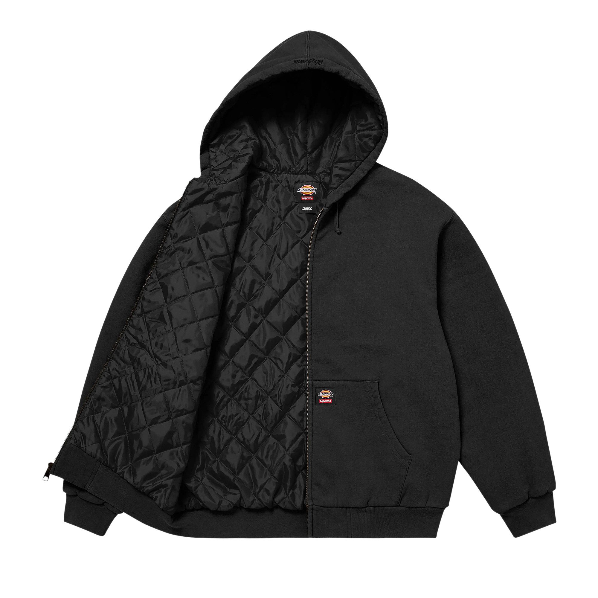 Buy Supreme x Dickies Quilted Lined Zip Up Hooded Sweatshirt