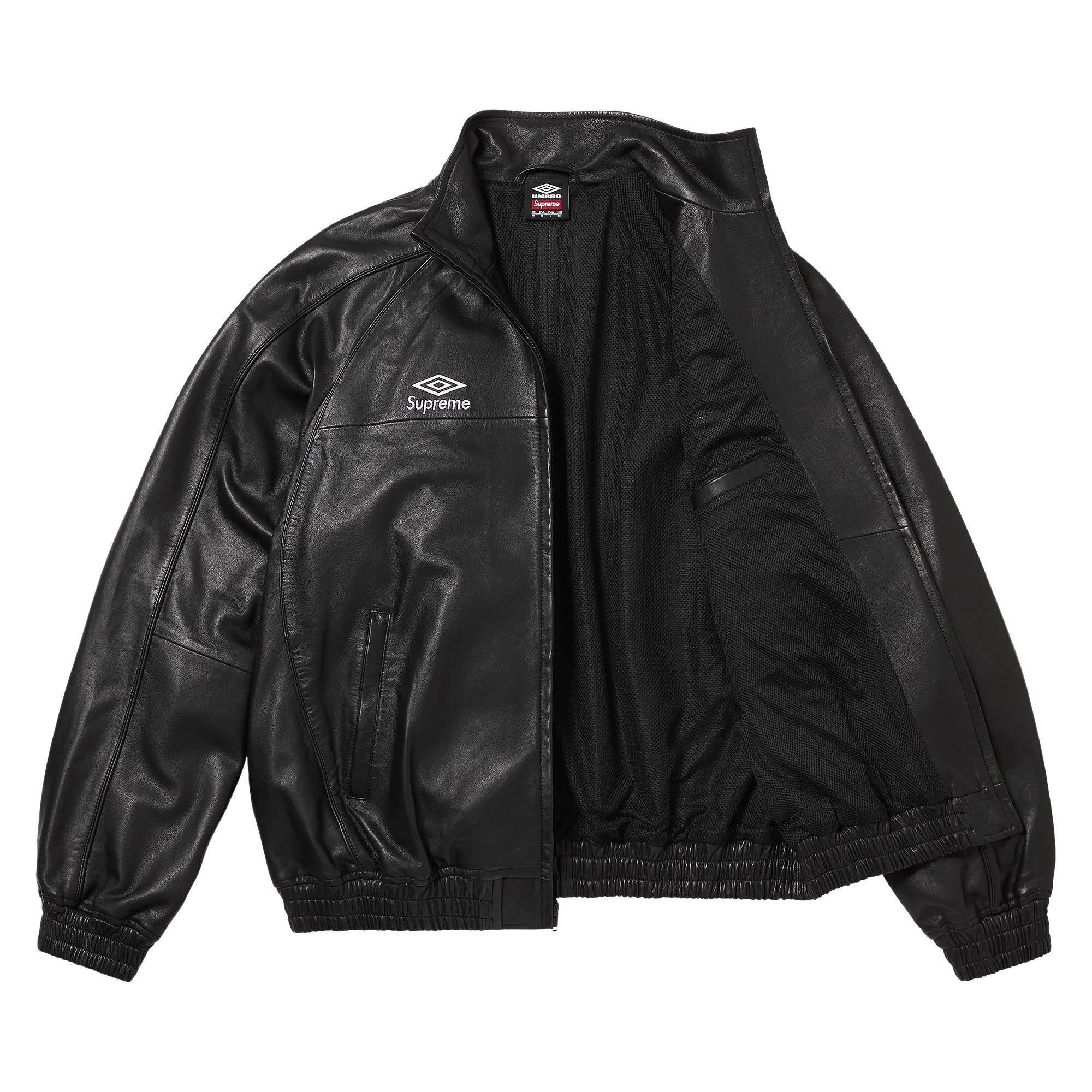 Supreme Umbro Leather Track Jacket ブラック Buy Supreme x Umbro Leather Track Jacket 'Black' - FW25J17 BLACK
