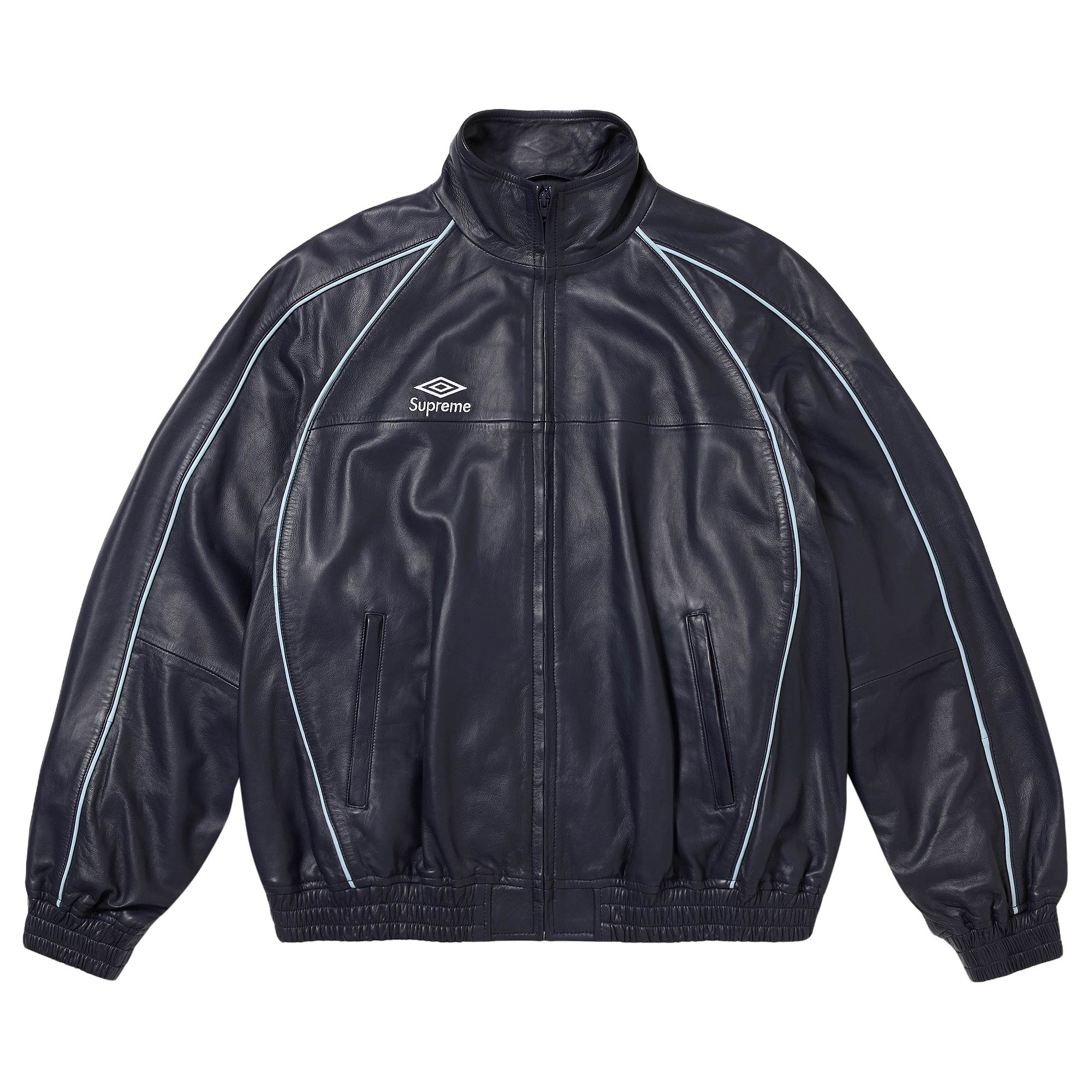 Buy Supreme x Umbro Leather Track Jacket 'Navy' - FW25J17