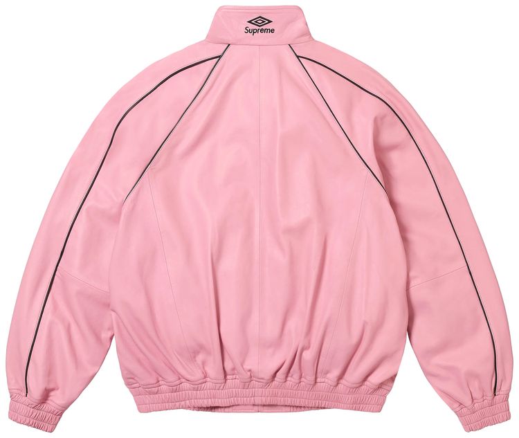 Supreme x Umbro Leather Track Jacket Pink