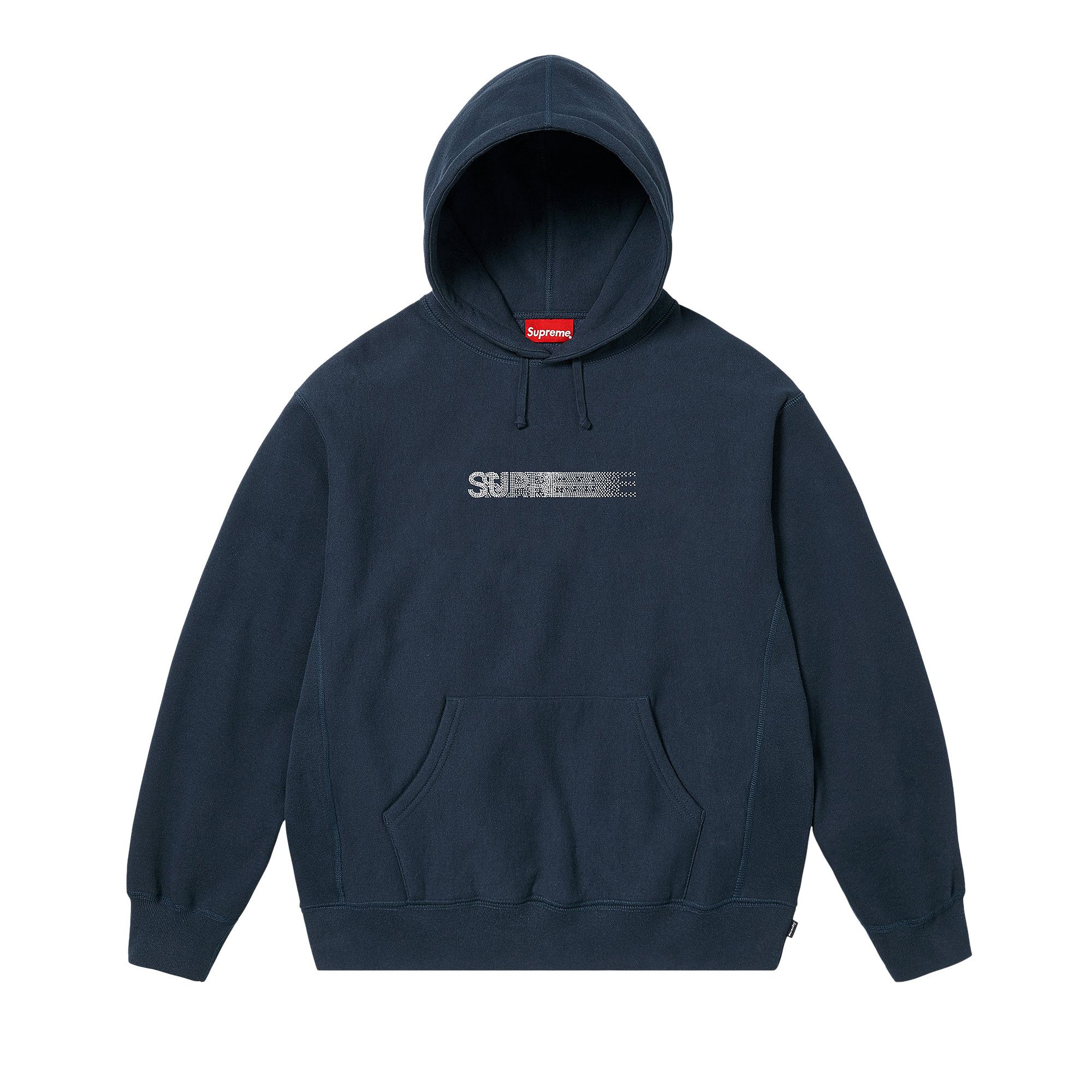 Buy Supreme Swarovski Motion Logo Hooded Sweatshirt 'Navy