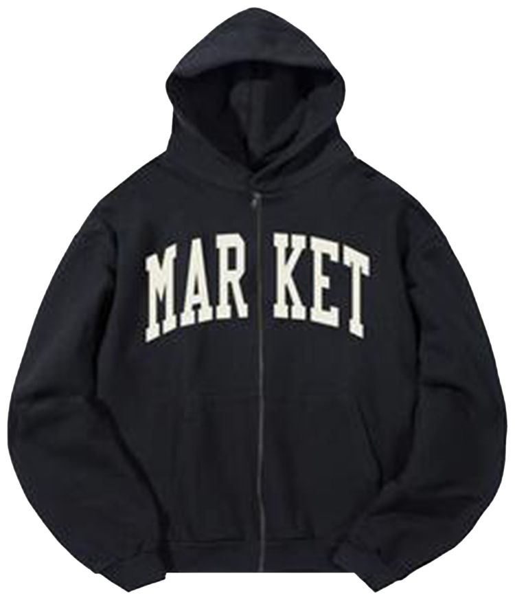 Market Classic Arc Full Zip Hoodie Pirate Black