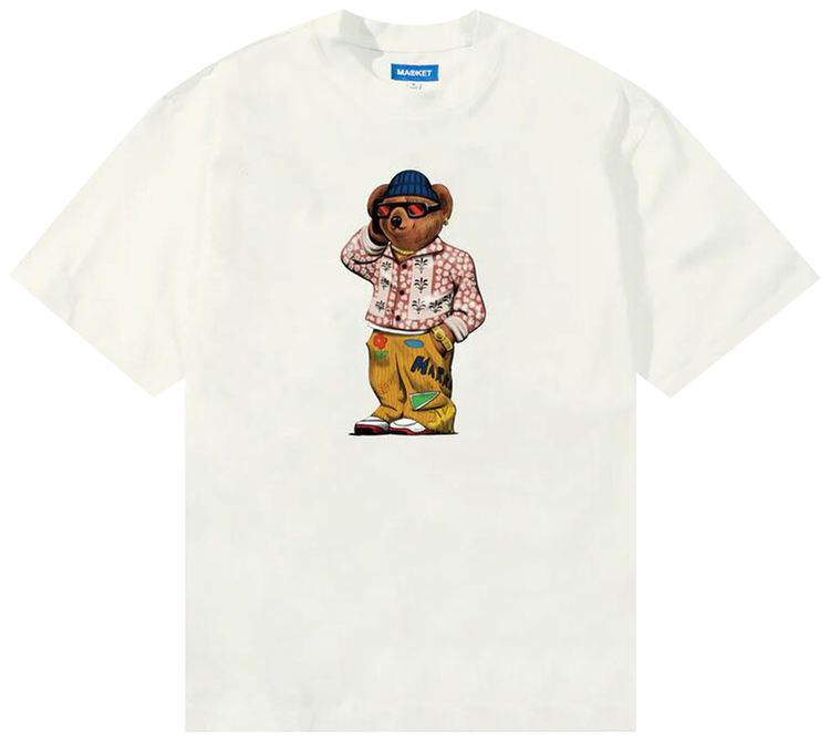 Market Folk Fitted Bear T Shirt Unbleached Cotton