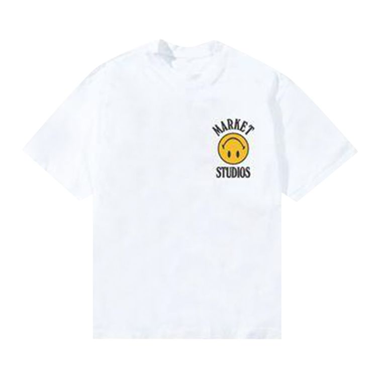 Market Smiley Upside Down Lockup T Shirt White