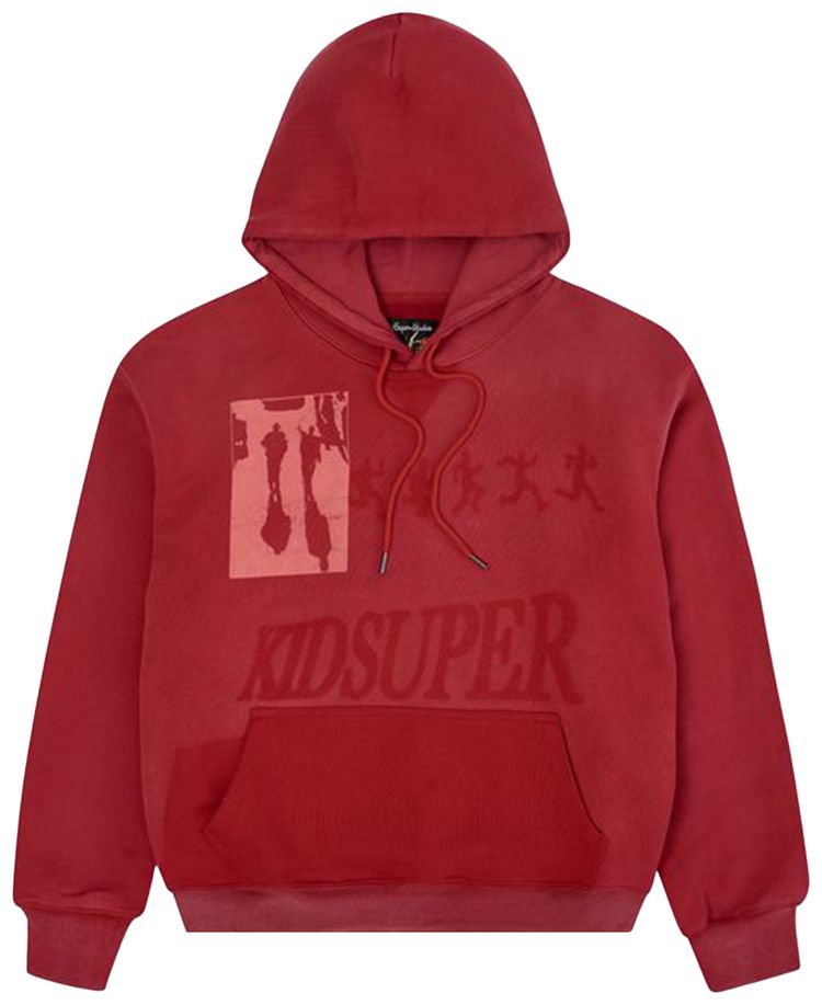 KidSuper Sun Faded Hoodie Red