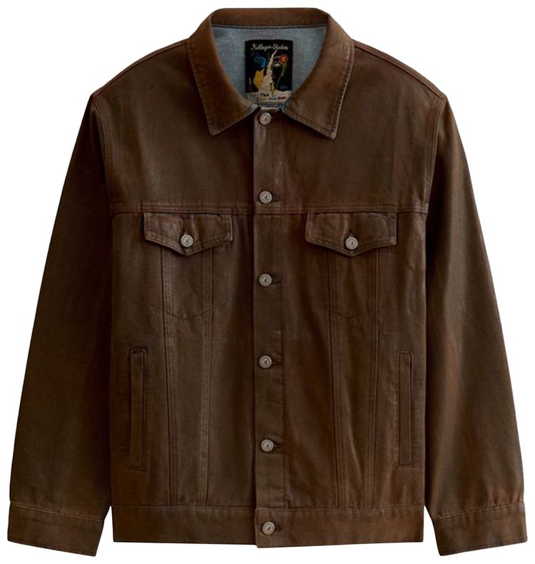 KidSuper Mud Washed Denim Jacket Brown