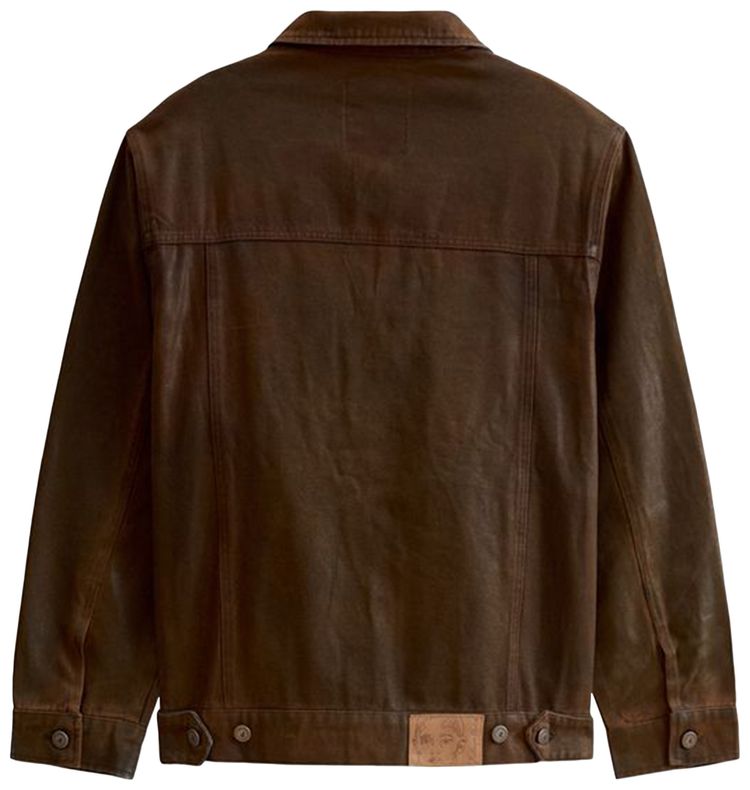 KidSuper Mud Washed Denim Jacket Brown