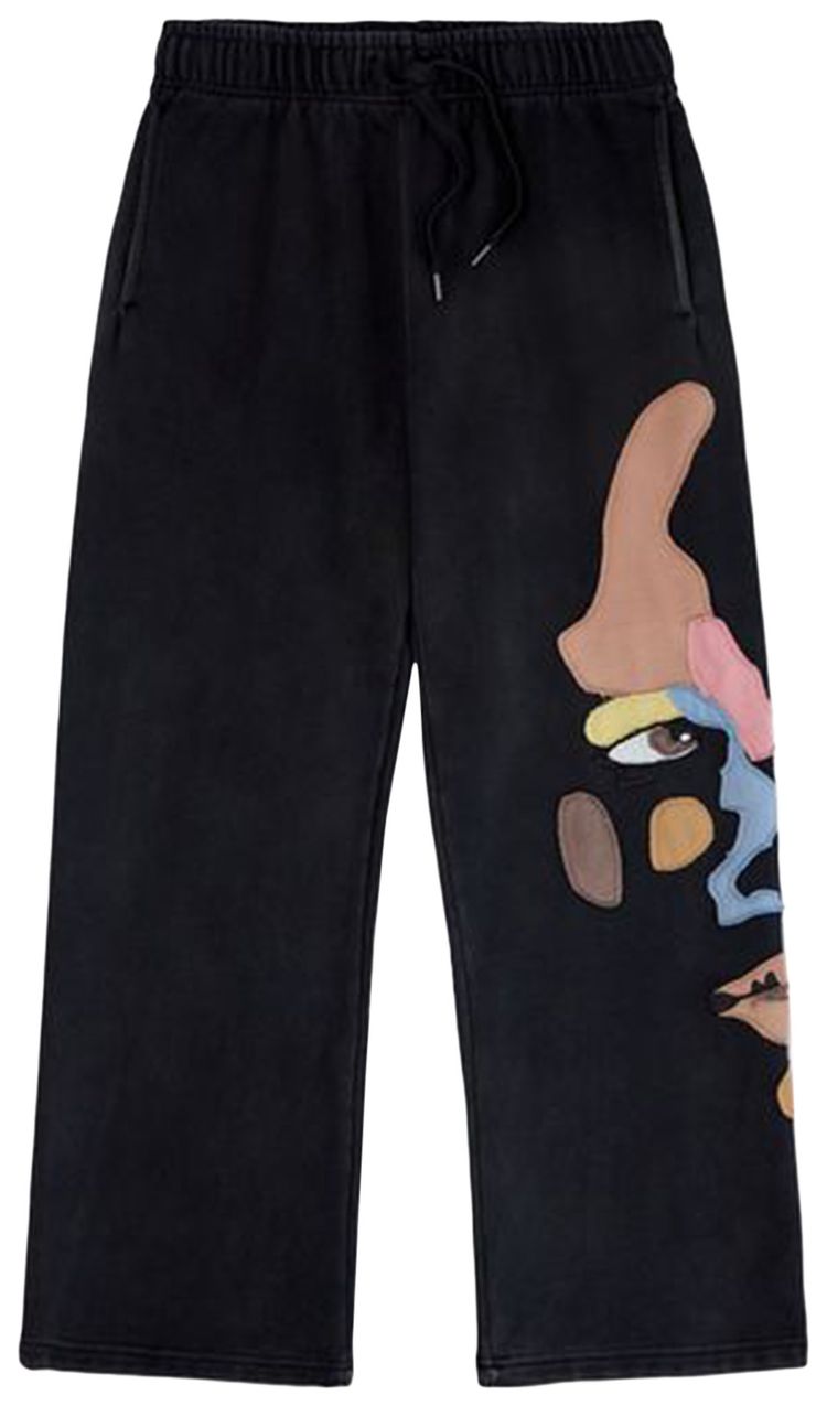 KidSuper Side Eye Face Sweatpants Black