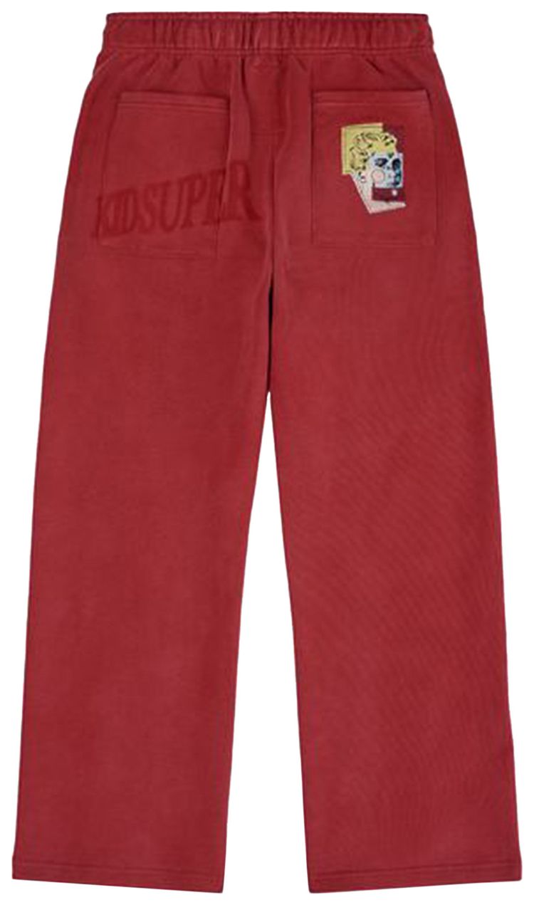 KidSuper Sun Faded Sweatpants Red