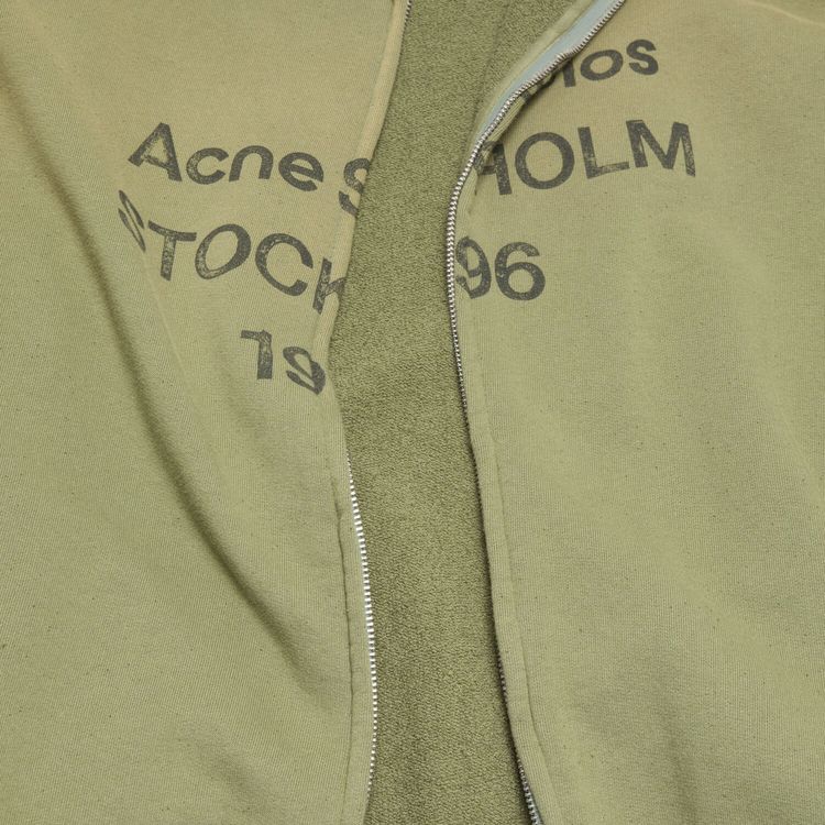 Acne Studios 1996 Zip Up Cardigan Olive Green