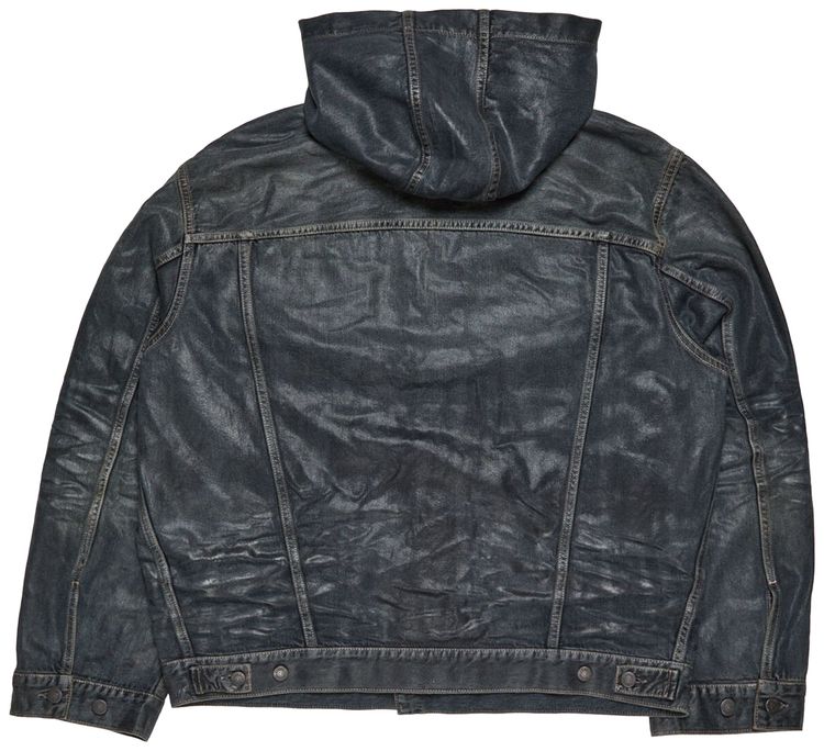 Acne Studios Hooded Denim Jacket Black