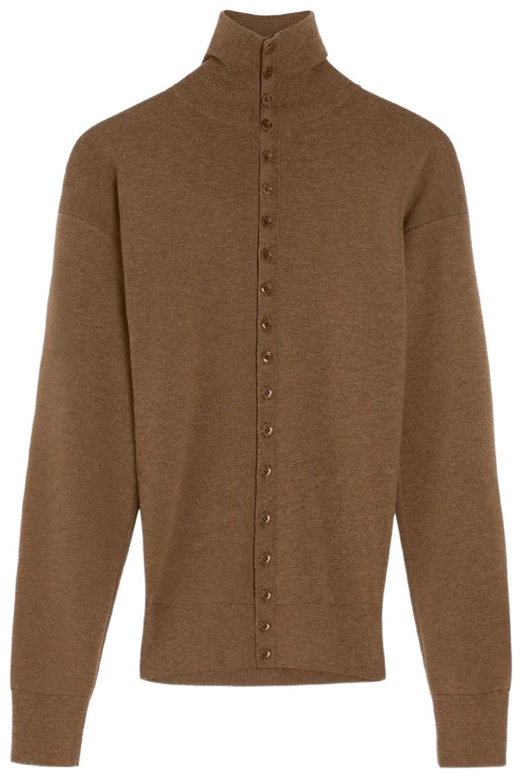 Lemaire Buttoned Fitted Cardigan Havana