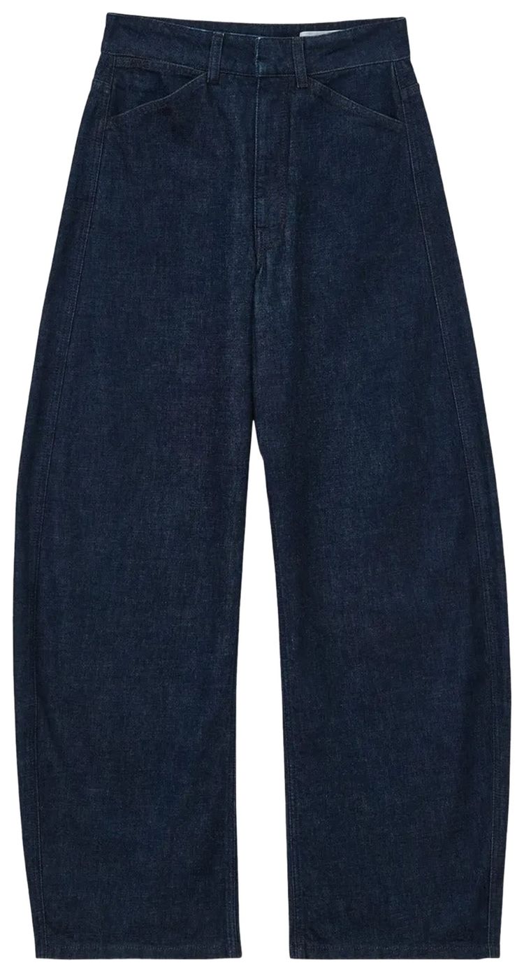 Lemaire High Waisted Curved Pants Denim Indigo
