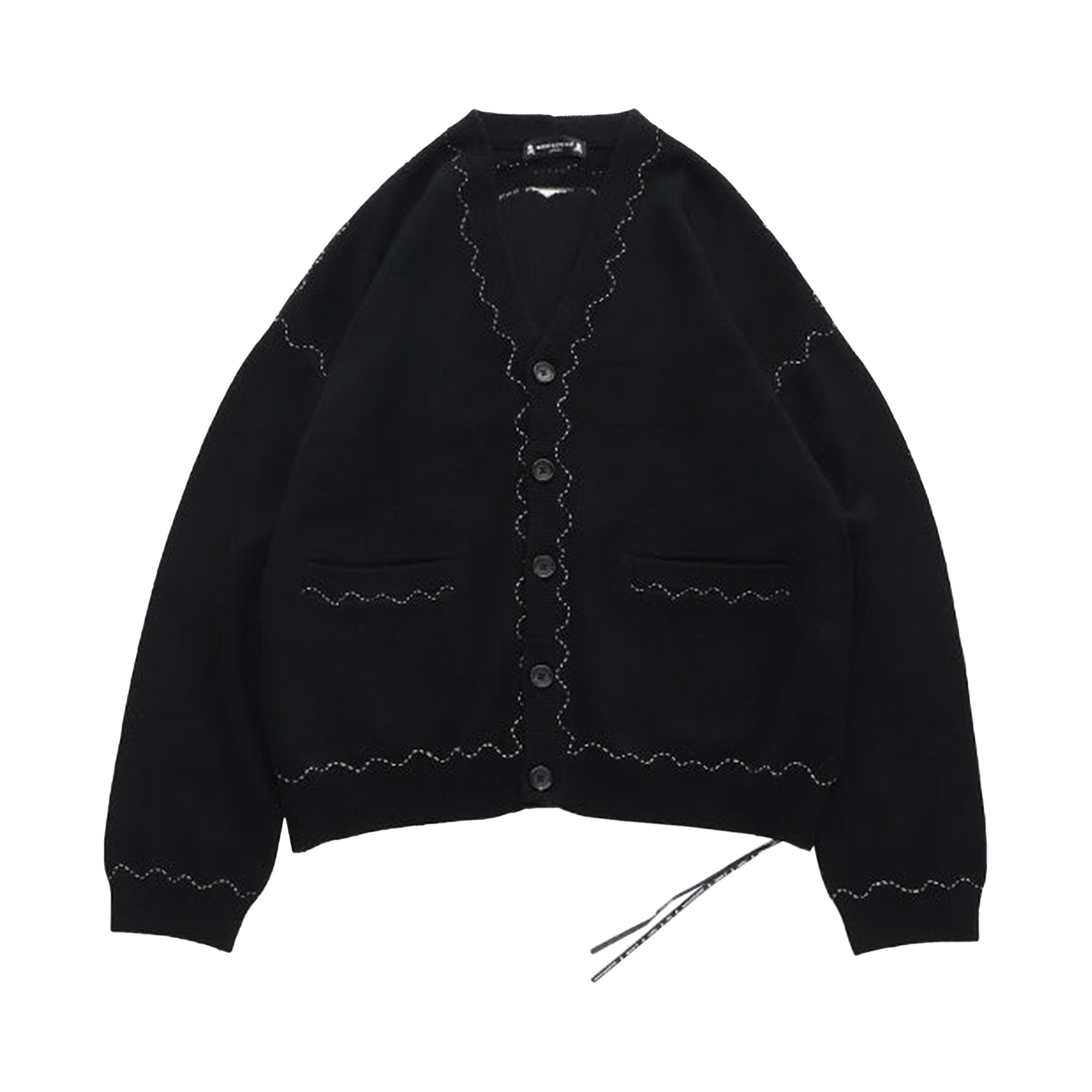 Buy Mastermind Japan Hand Stitch Cardigan 'Black' - MJ25E15 KN010