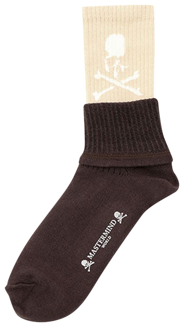 Mastermind World Double Layer Crew Socks Brown