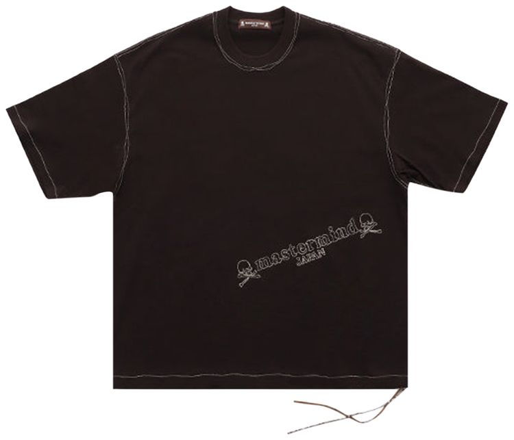 Mastermind Japan Stitched Short Sleeve Tee Brown
