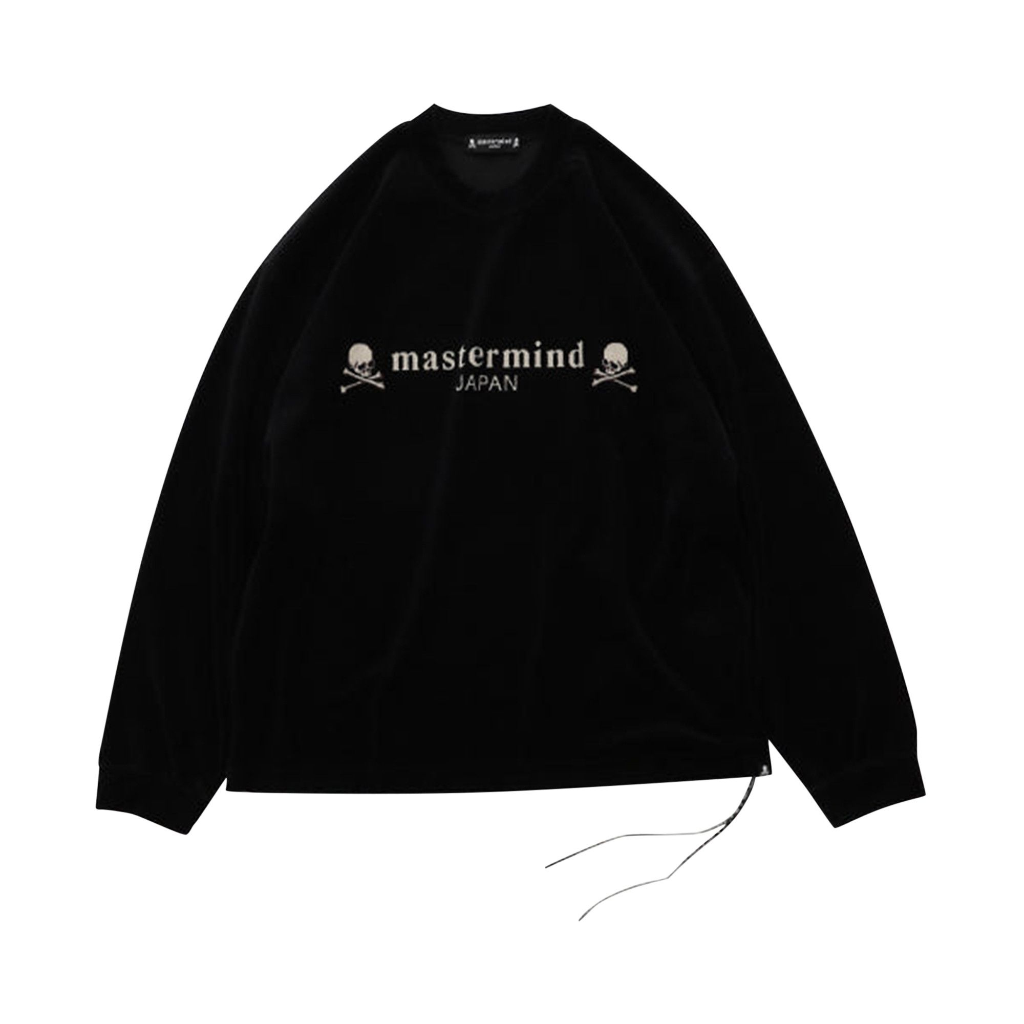 Buy Mastermind Japan Velour Long-Sleeve Tee 'Black/Beige Skull