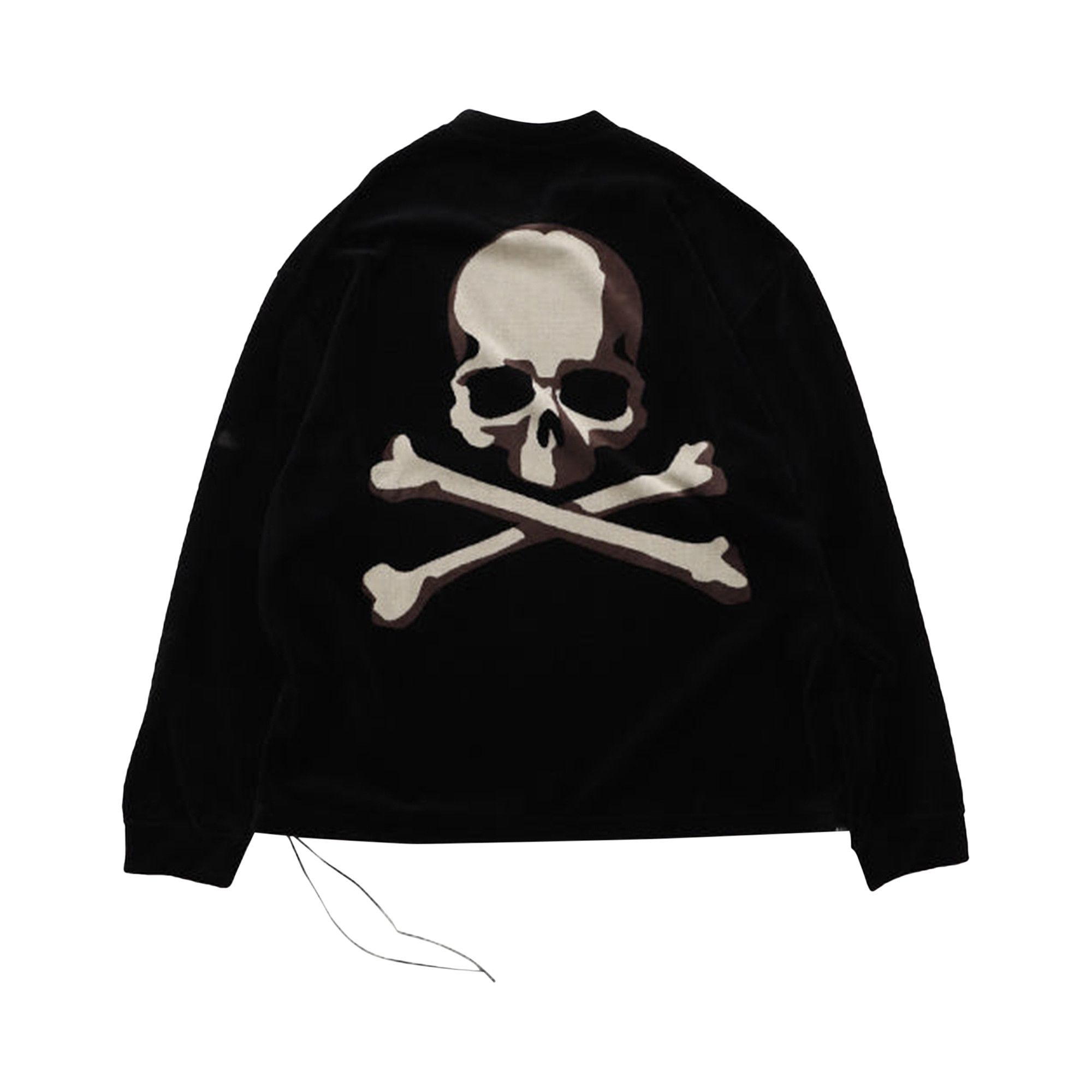 Buy Mastermind Japan Velour Long-Sleeve Tee 'Black/Beige Skull