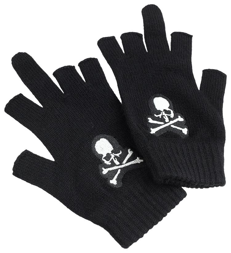 Mastermind World Open Fingered Gloves Black