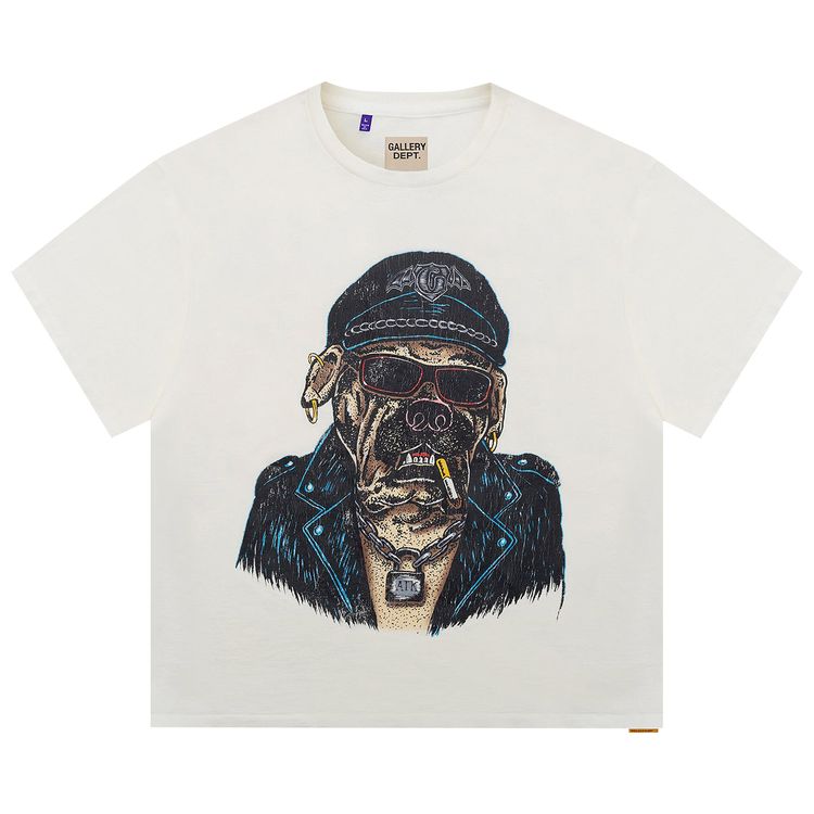 Gallery Dept Oct Biker Dog Tee Light Archival White