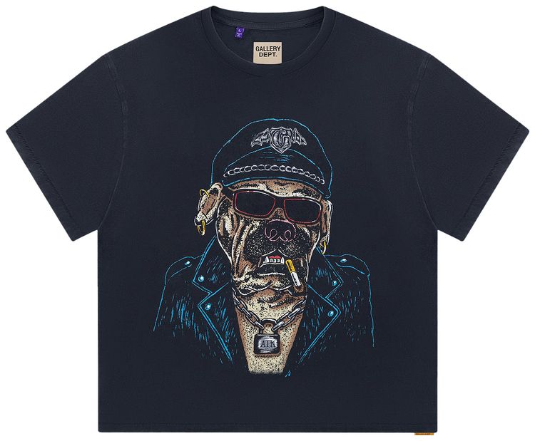Gallery Dept Oct Biker Dog Tee Vintage Black