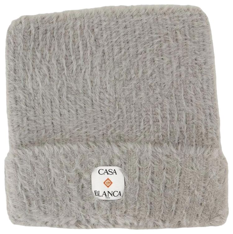Casablanca Fluffy Nylon Square Hat Grey