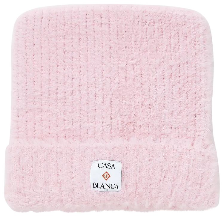 Casablanca Fluffy Nylon Square Hat Pink