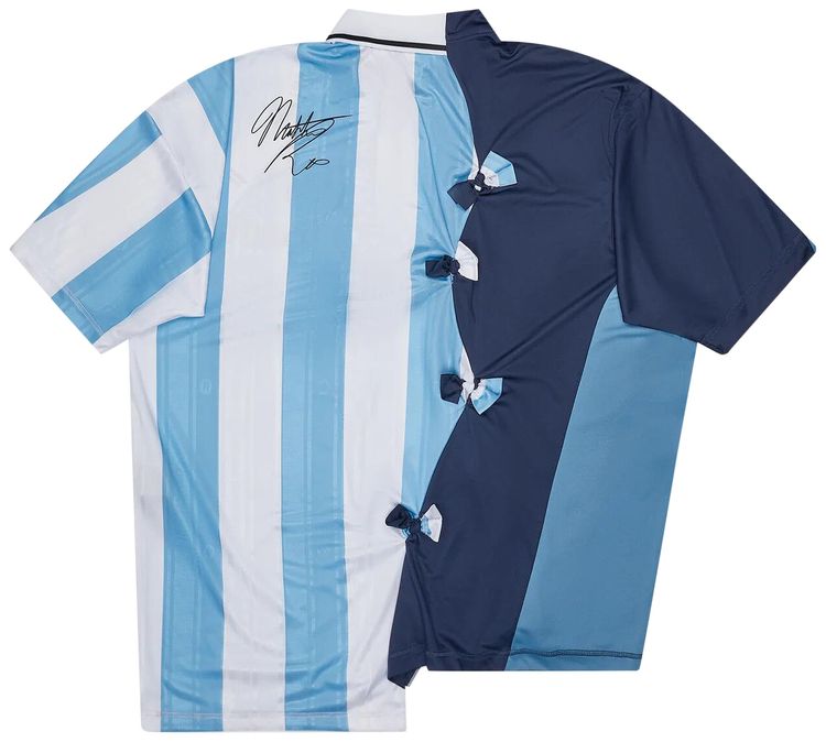 Martine Rose Collage Football Top Blue