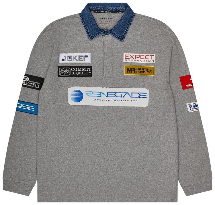 Martine Rose Rugby Polo Grey