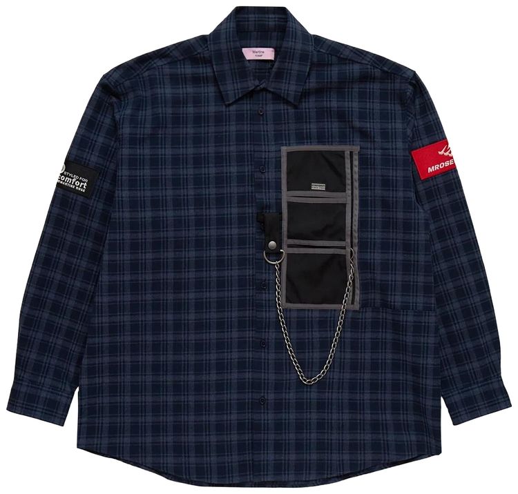 Martine Rose Wallet Shirt Blue