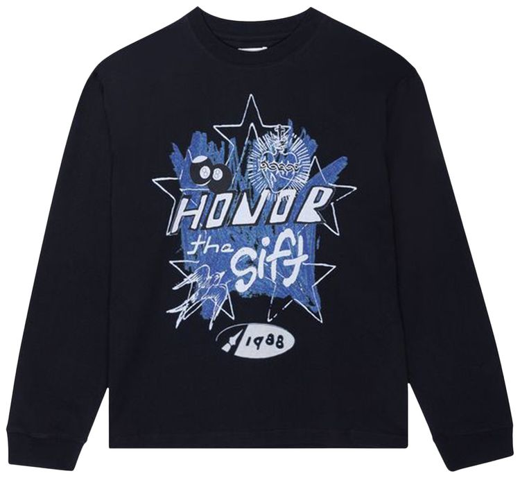 Honor The Gift Pop Art Long Sleeve Black