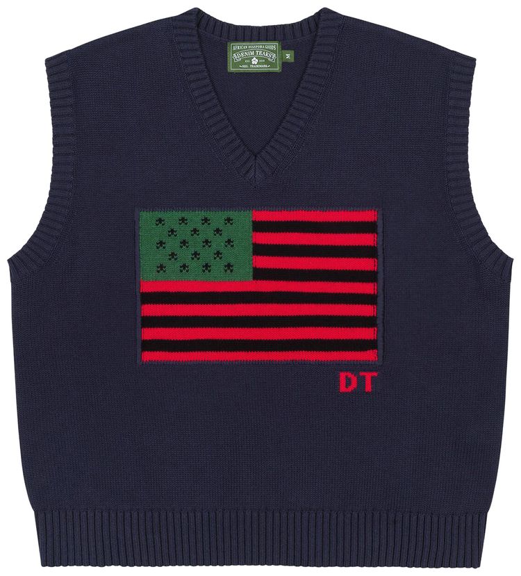 Denim Tears African Americana Vest Navy