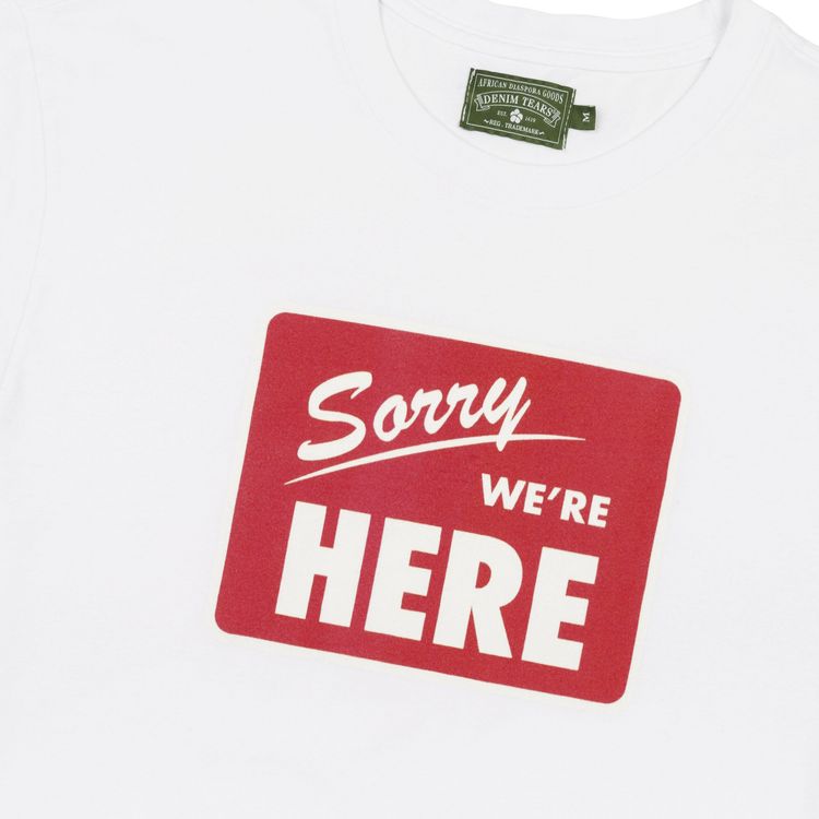 Denim Tears Sorry Were Here Tee White