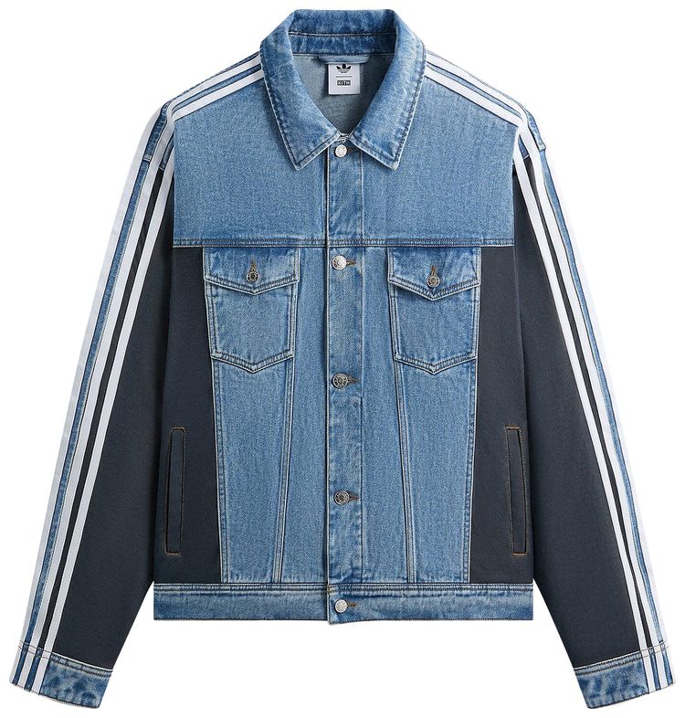 Kith For Adidas Football Denim Jacket Blue